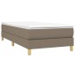 vidaXL Πλαίσιο Κρεβατιού Boxspring Taupe 90x190 εκ. Υφασμάτινο