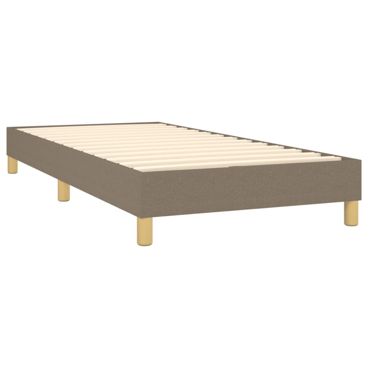 vidaXL Πλαίσιο Κρεβατιού Boxspring Taupe 90x190 εκ. Υφασμάτινο