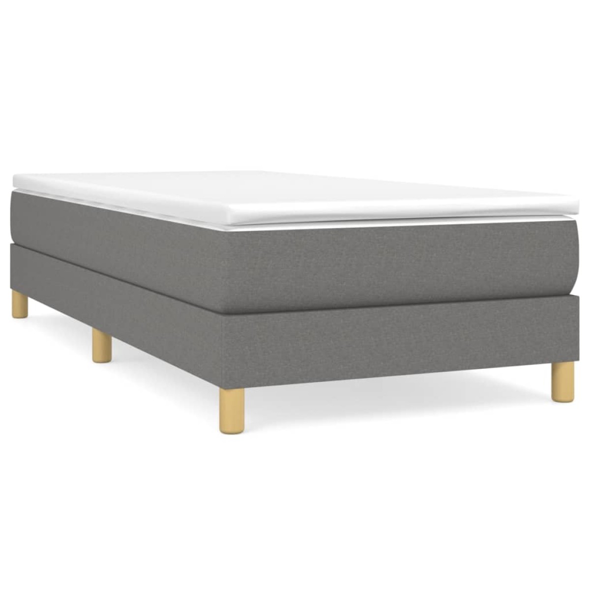 vidaXL Πλαίσιο Κρεβατιού Boxspring Σκούρο Γκρι 100x200 εκ. Υφασμάτινο