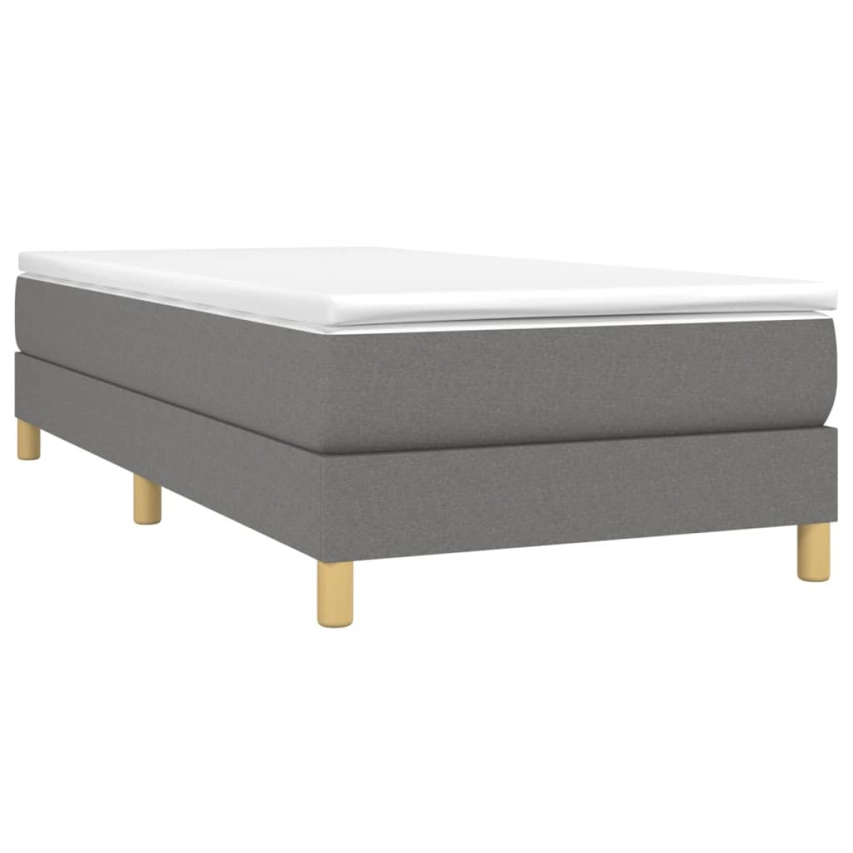 vidaXL Πλαίσιο Κρεβατιού Boxspring Σκούρο Γκρι 100x200 εκ. Υφασμάτινο