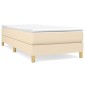 vidaXL Πλαίσιο Κρεβατιού Boxspring Κρεμ 100x200 εκ. Υφασμάτινο