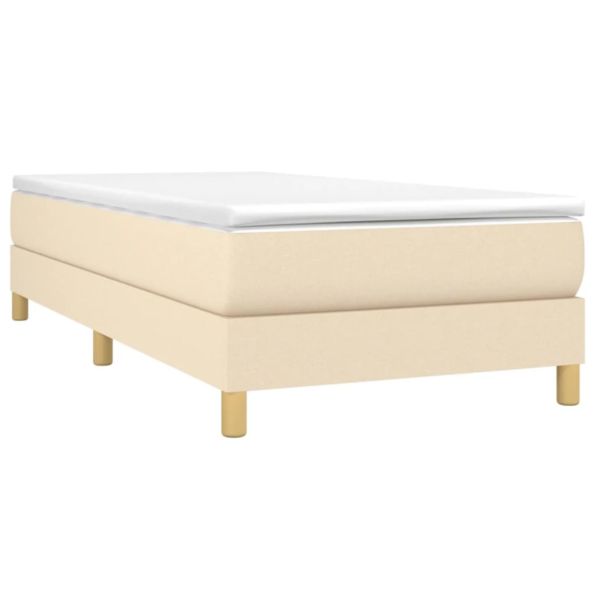 vidaXL Πλαίσιο Κρεβατιού Boxspring Κρεμ 100x200 εκ. Υφασμάτινο