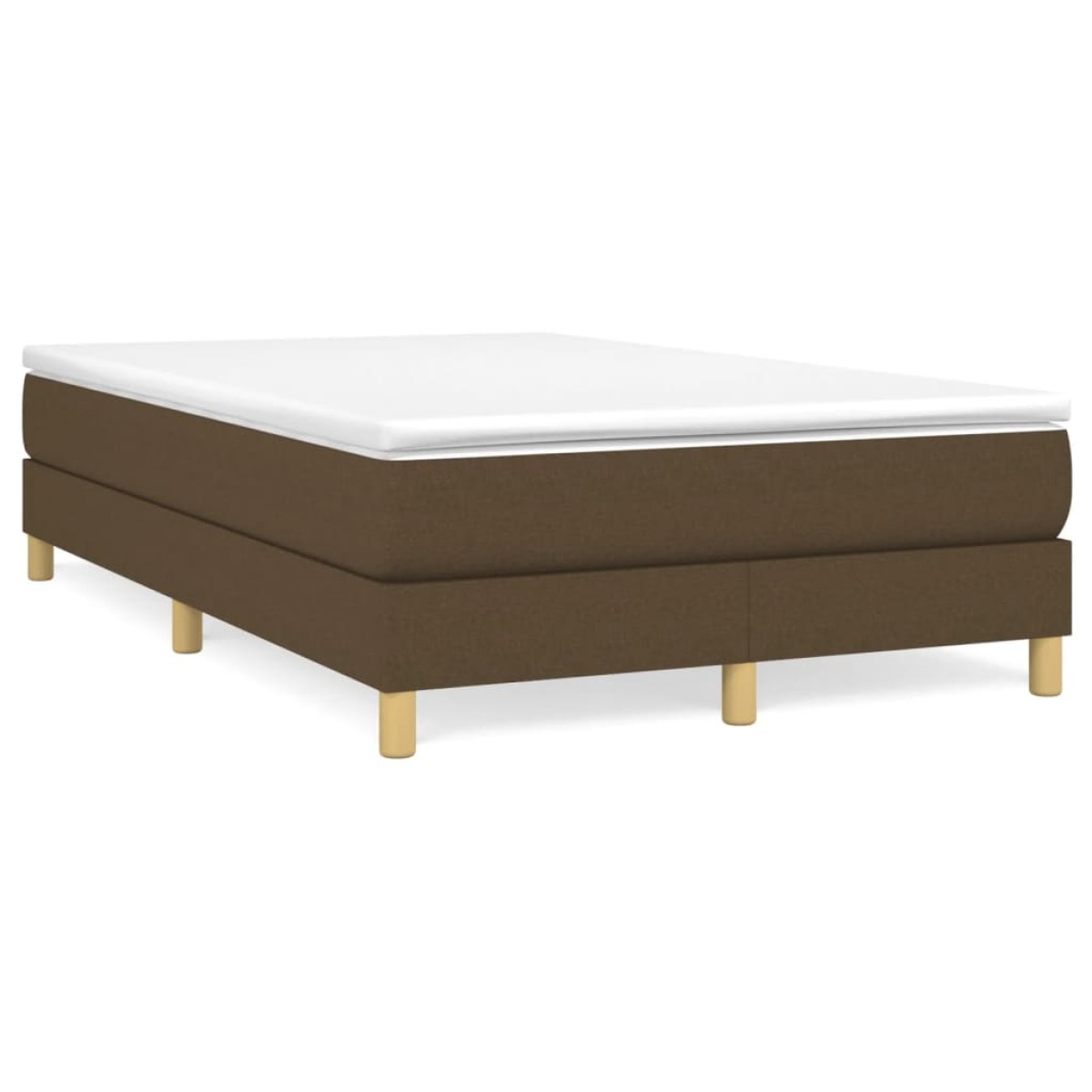 vidaXL Πλαίσιο Κρεβατιού Boxspring Σκούρο Καφέ 120x200 εκ. Υφασμάτινο