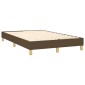 vidaXL Πλαίσιο Κρεβατιού Boxspring Σκούρο Καφέ 120x200 εκ. Υφασμάτινο