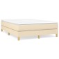 vidaXL Πλαίσιο Κρεβατιού Boxspring Κρεμ 140 x 190 εκ. Υφασμάτινο