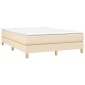vidaXL Πλαίσιο Κρεβατιού Boxspring Κρεμ 140 x 190 εκ. Υφασμάτινο