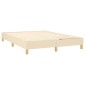 vidaXL Πλαίσιο Κρεβατιού Boxspring Κρεμ 140 x 190 εκ. Υφασμάτινο