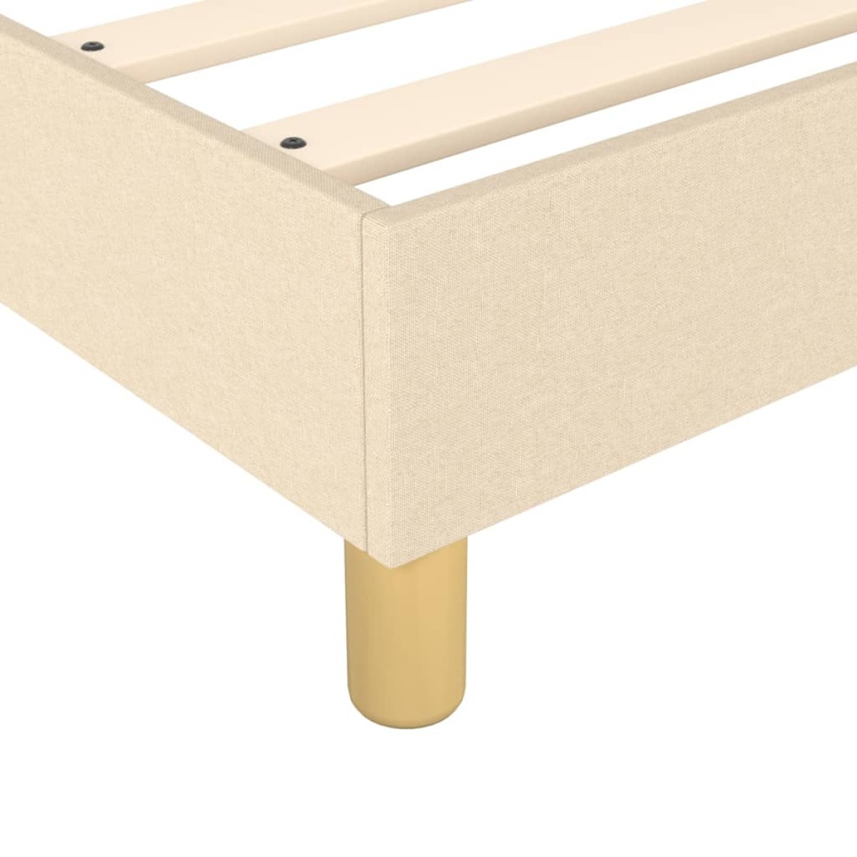 vidaXL Πλαίσιο Κρεβατιού Boxspring Κρεμ 140 x 190 εκ. Υφασμάτινο