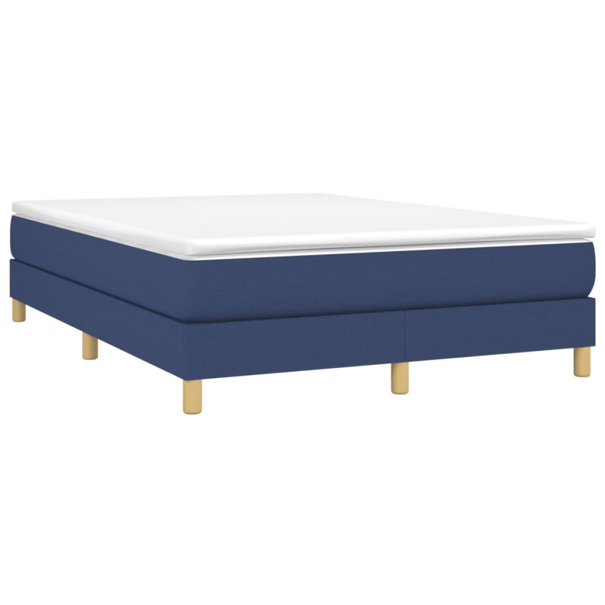 vidaXL Πλαίσιο Κρεβατιού Boxspring Μπλε 140 x 190 εκ. Υφασμάτινο