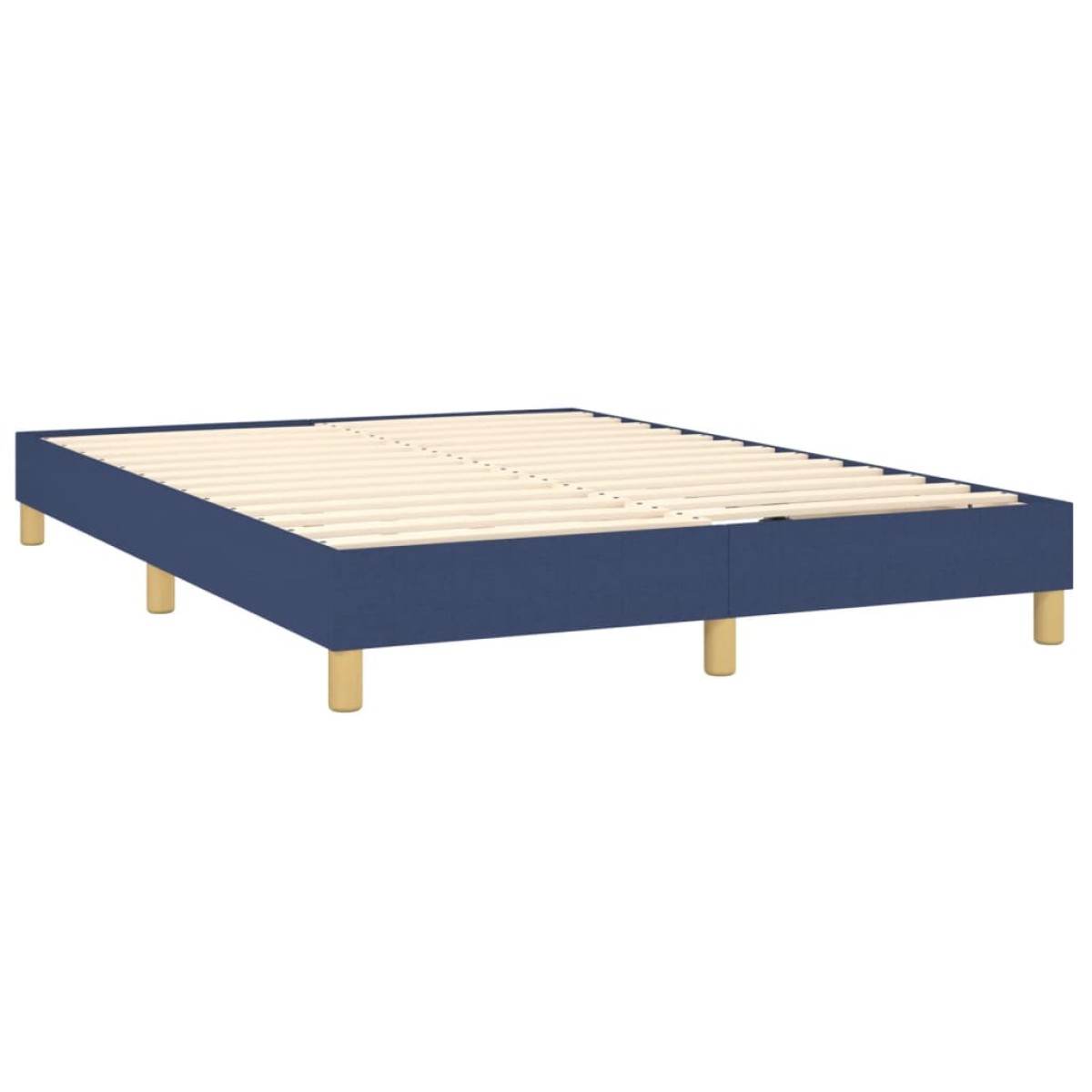 vidaXL Πλαίσιο Κρεβατιού Boxspring Μπλε 140 x 190 εκ. Υφασμάτινο