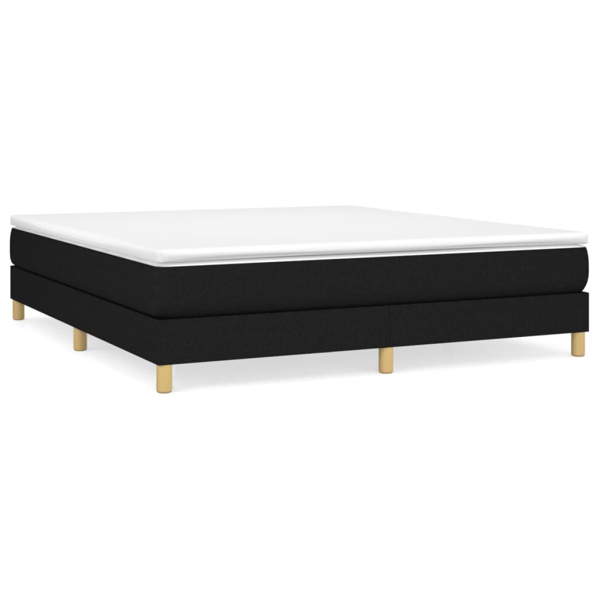 vidaXL Πλαίσιο Κρεβατιού Boxspring Μαύρο 180x200 εκ. Υφασμάτινο