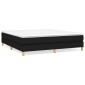 vidaXL Πλαίσιο Κρεβατιού Boxspring Μαύρο 180x200 εκ. Υφασμάτινο