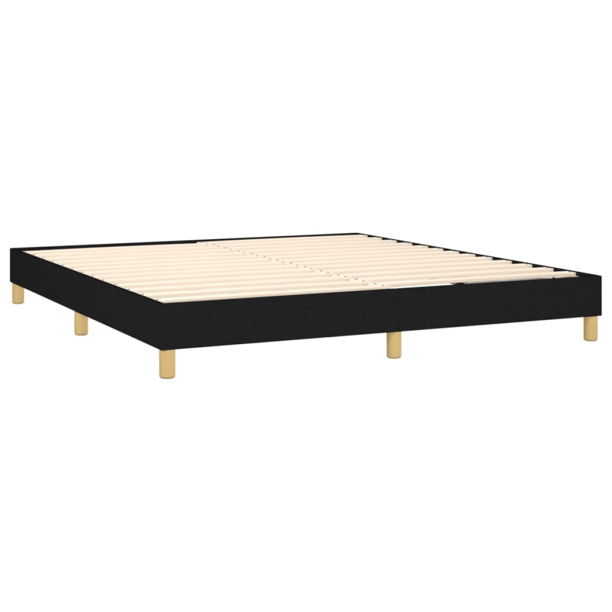 vidaXL Πλαίσιο Κρεβατιού Boxspring Μαύρο 180x200 εκ. Υφασμάτινο