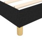 vidaXL Πλαίσιο Κρεβατιού Boxspring Μαύρο 180x200 εκ. Υφασμάτινο