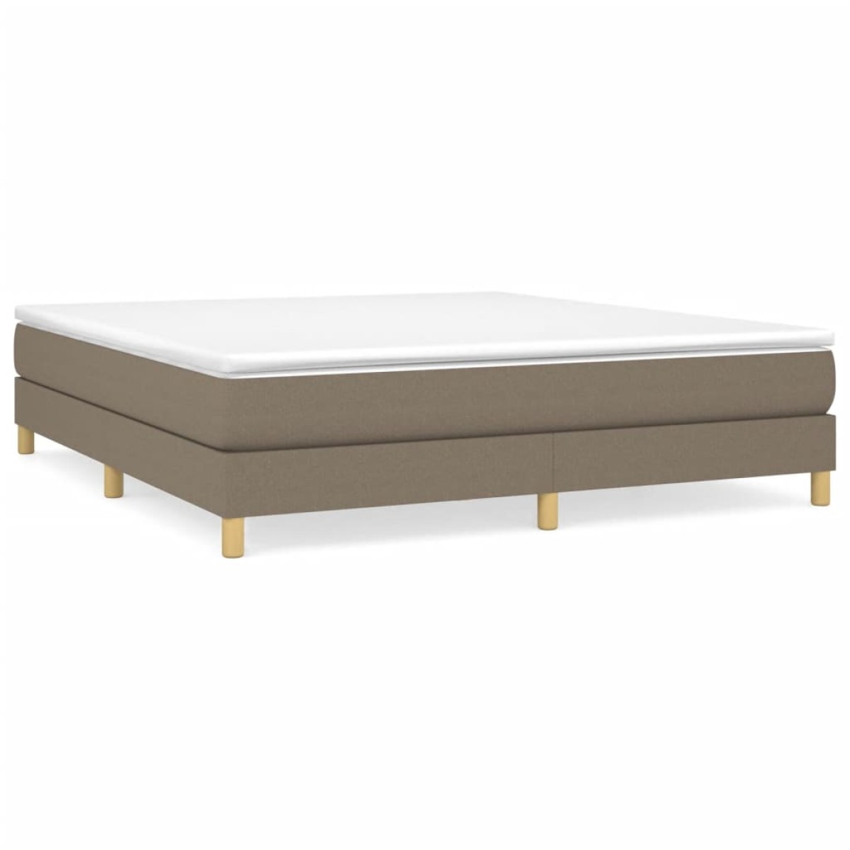 vidaXL Πλαίσιο Κρεβατιού Boxspring Taupe 180x200 εκ. Υφασμάτινο