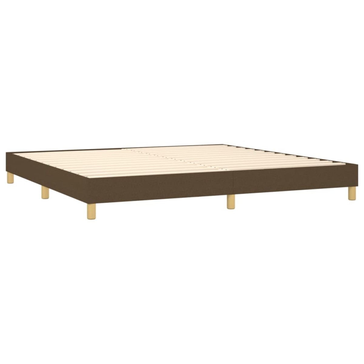 vidaXL Πλαίσιο Κρεβατιού Boxspring Σκούρο Καφέ 200x200 εκ. Υφασμάτινο
