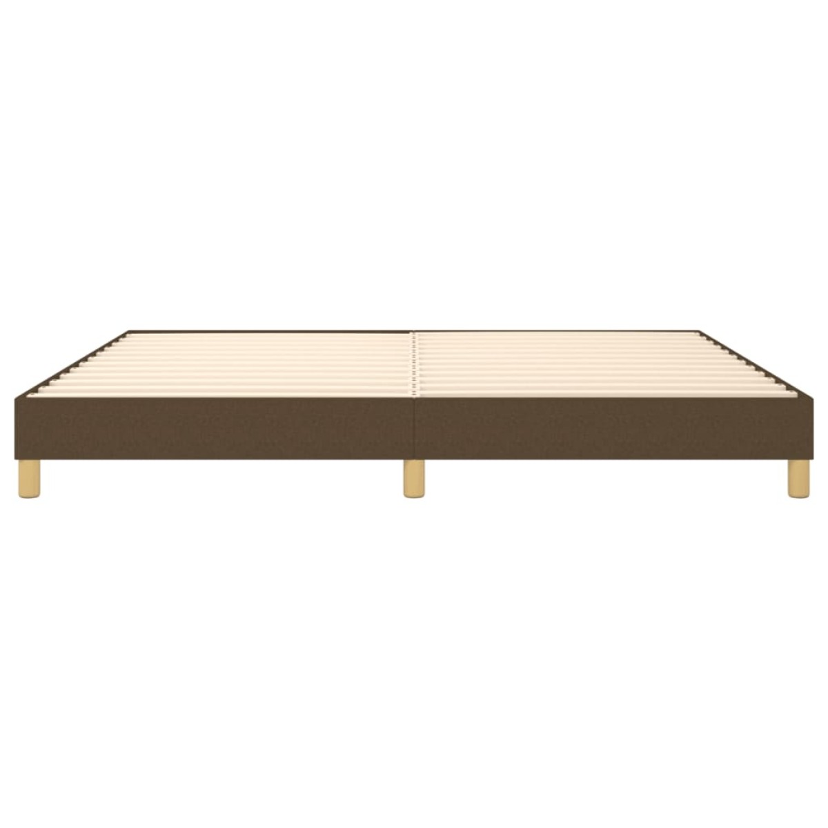 vidaXL Πλαίσιο Κρεβατιού Boxspring Σκούρο Καφέ 200x200 εκ. Υφασμάτινο