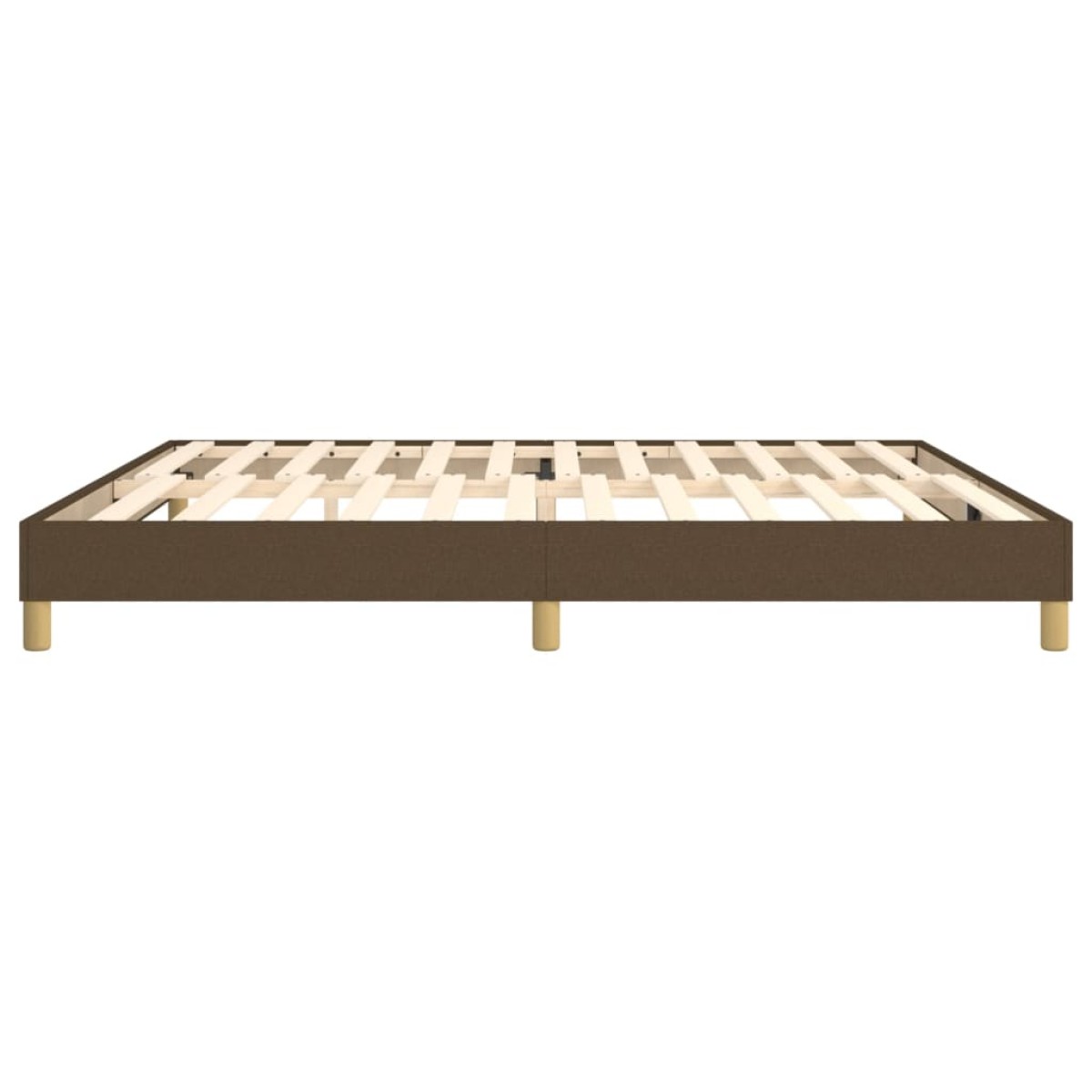 vidaXL Πλαίσιο Κρεβατιού Boxspring Σκούρο Καφέ 200x200 εκ. Υφασμάτινο
