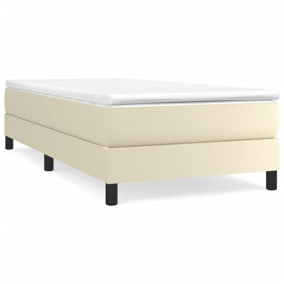 vidaXL Πλαίσιο Κρεβατιού Boxspring Κρεμ 80 x 200 εκ. Συνθετικό Δέρμα