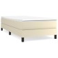 vidaXL Πλαίσιο Κρεβατιού Boxspring Κρεμ 90x190 εκ. Συνθετικό Δέρμα