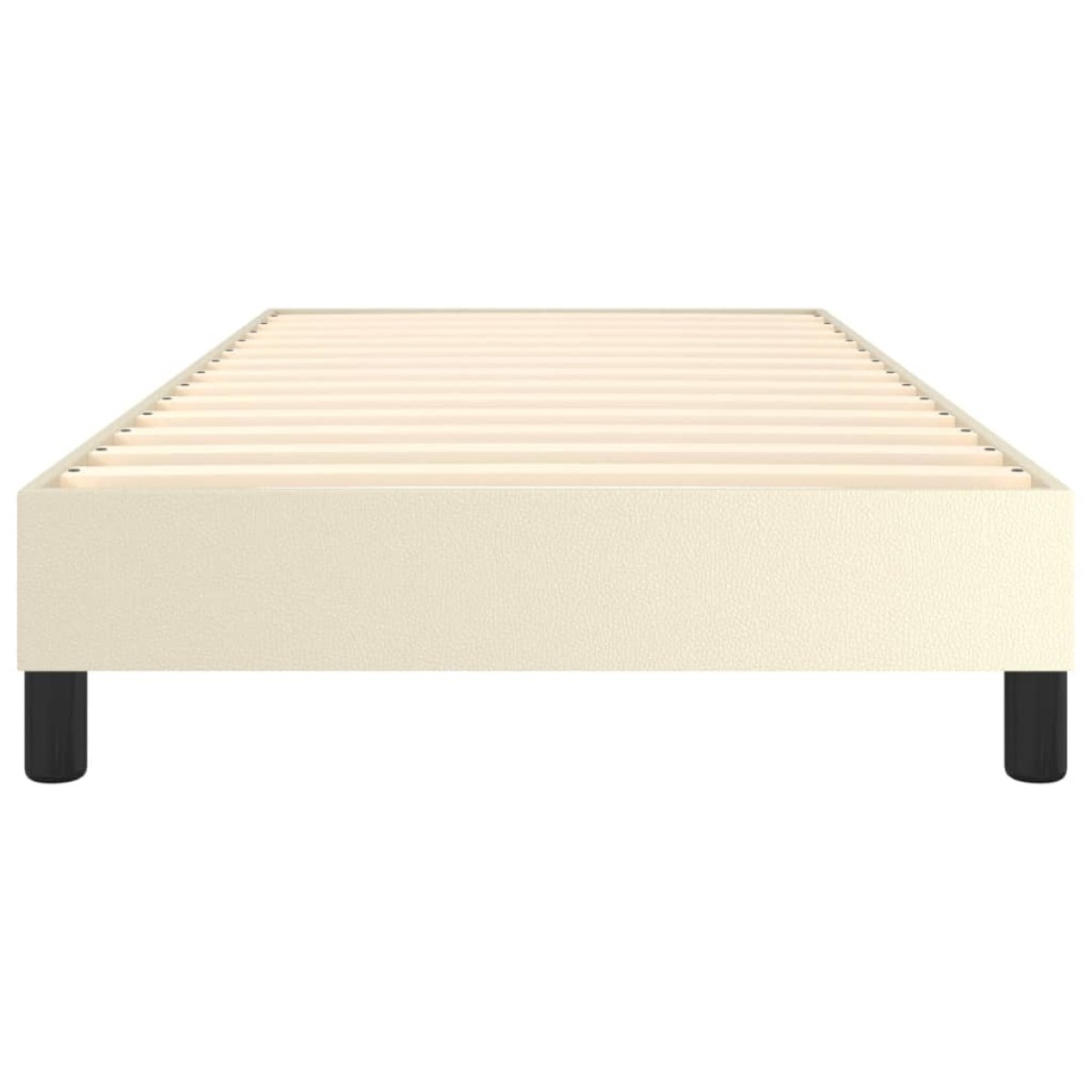 vidaXL Πλαίσιο Κρεβατιού Boxspring Κρεμ 90x190 εκ. Συνθετικό Δέρμα
