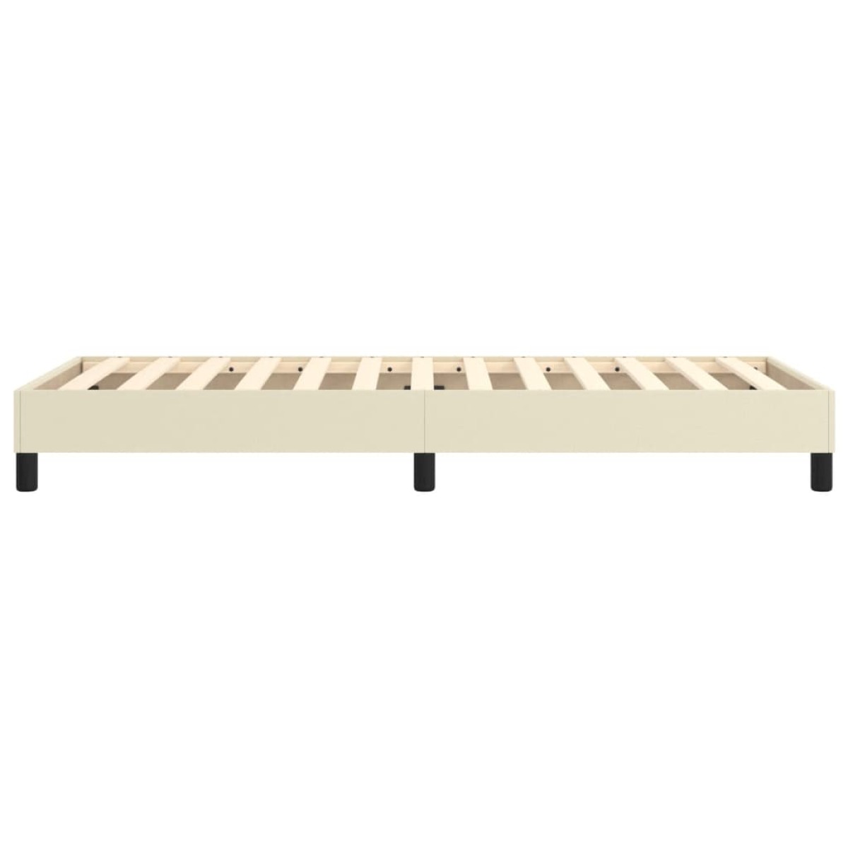 vidaXL Πλαίσιο Κρεβατιού Boxspring Κρεμ 90x190 εκ. Συνθετικό Δέρμα