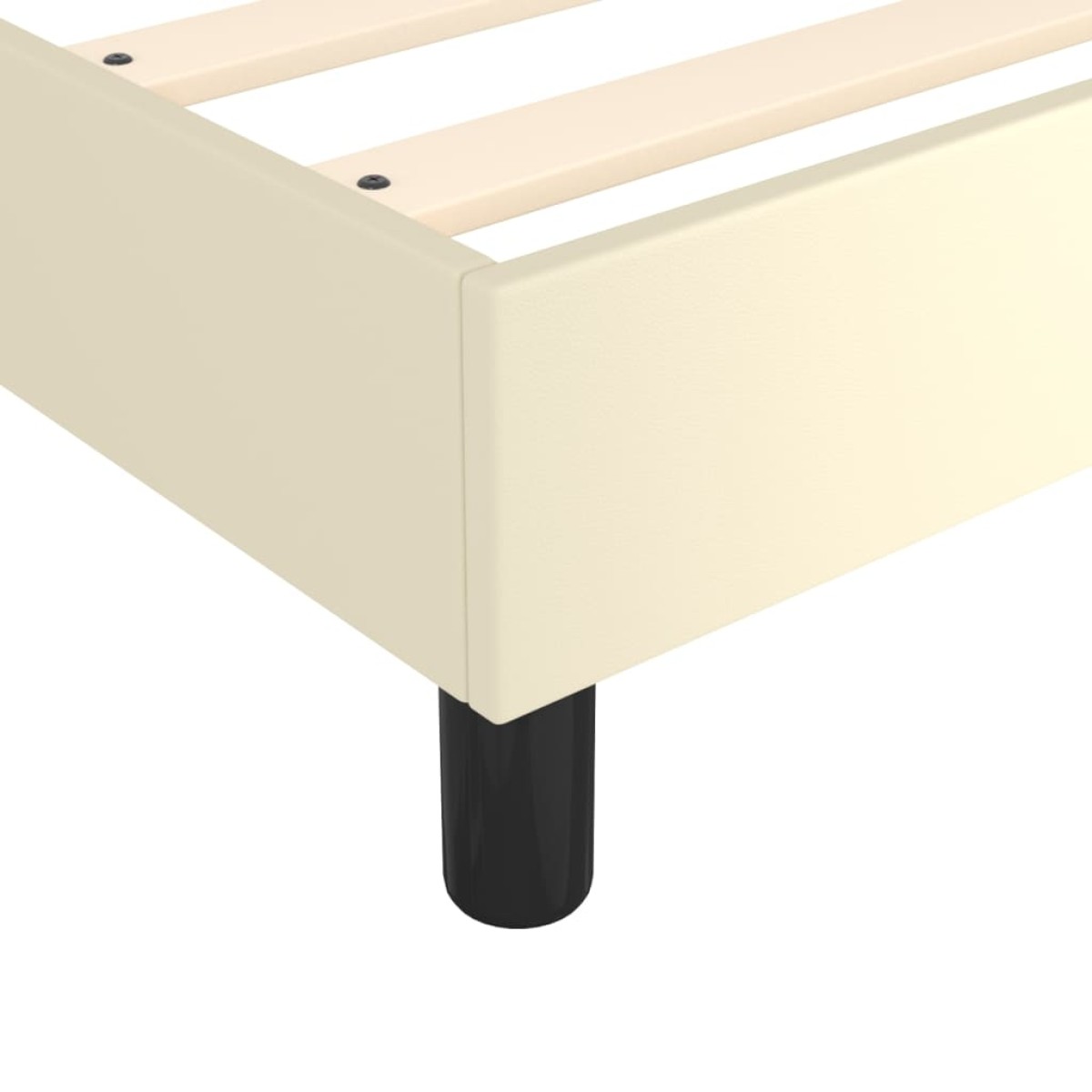 vidaXL Πλαίσιο Κρεβατιού Boxspring Κρεμ 90x190 εκ. Συνθετικό Δέρμα