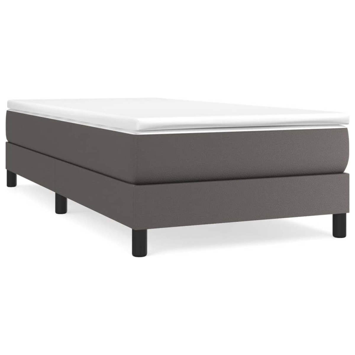 vidaXL Πλαίσιο Κρεβατιού Boxspring Γκρι 90x190 εκ. Συνθετικό Δέρμα