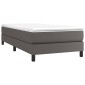 vidaXL Πλαίσιο Κρεβατιού Boxspring Γκρι 90x190 εκ. Συνθετικό Δέρμα