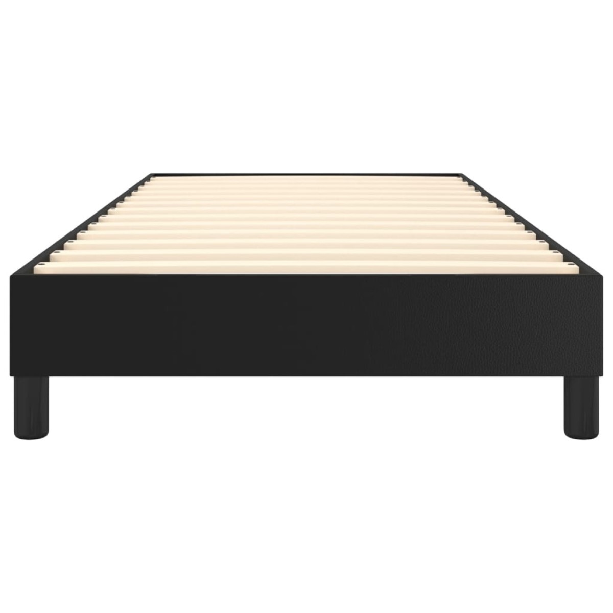 vidaXL Πλαίσιο Κρεβατιού Boxspring Μαύρο 90x200 εκ. Συνθετικό Δέρμα