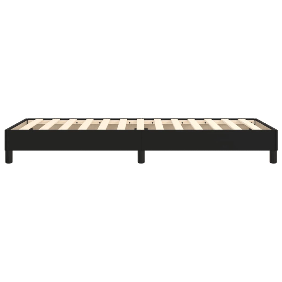 vidaXL Πλαίσιο Κρεβατιού Boxspring Μαύρο 90x200 εκ. Συνθετικό Δέρμα