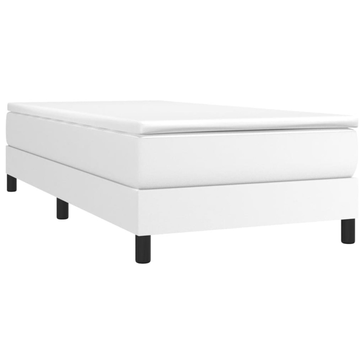 vidaXL Πλαίσιο Κρεβατιού Boxspring Λευκό 90x200 εκ. Συνθετικό Δέρμα