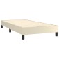 vidaXL Πλαίσιο Κρεβατιού Boxspring Κρεμ 90x200 εκ. Συνθετικό Δέρμα