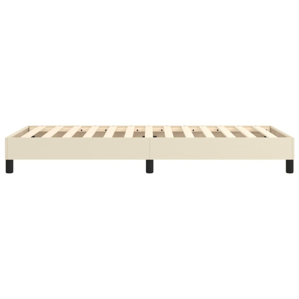 vidaXL Πλαίσιο Κρεβατιού Boxspring Κρεμ 90x200 εκ. Συνθετικό Δέρμα