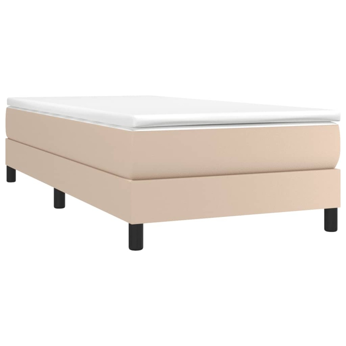 vidaXL Πλαίσιο Κρεβατιού Boxspring Καπουτσίνο 90x200 εκ. Συνθετ. Δέρμα