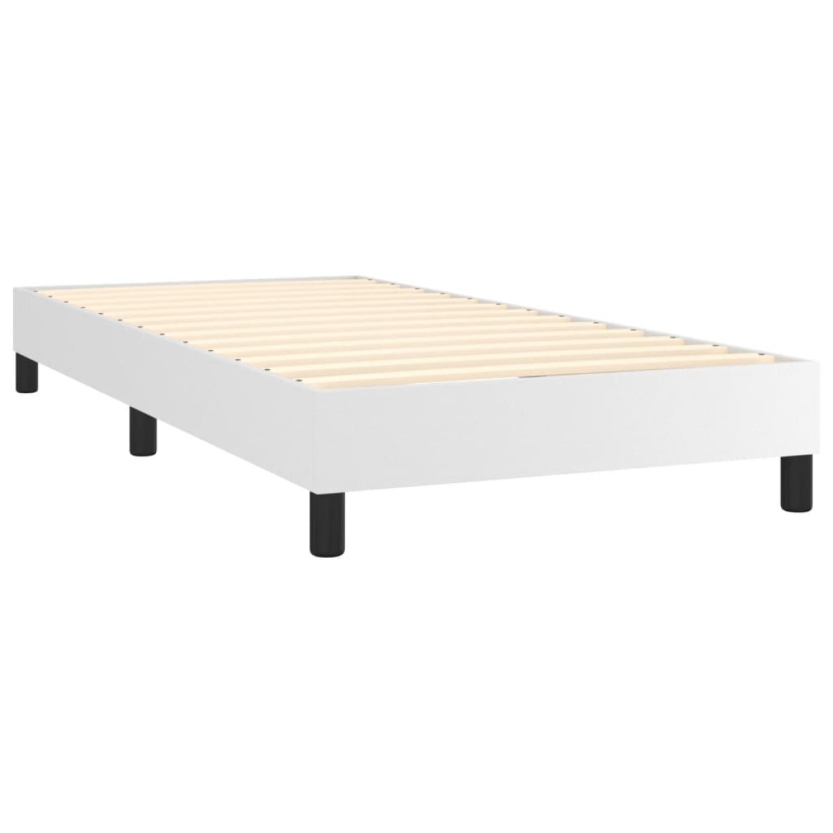 vidaXL Πλαίσιο Κρεβατιού Boxspring Λευκό 100x200 εκ. Συνθετικό Δέρμα