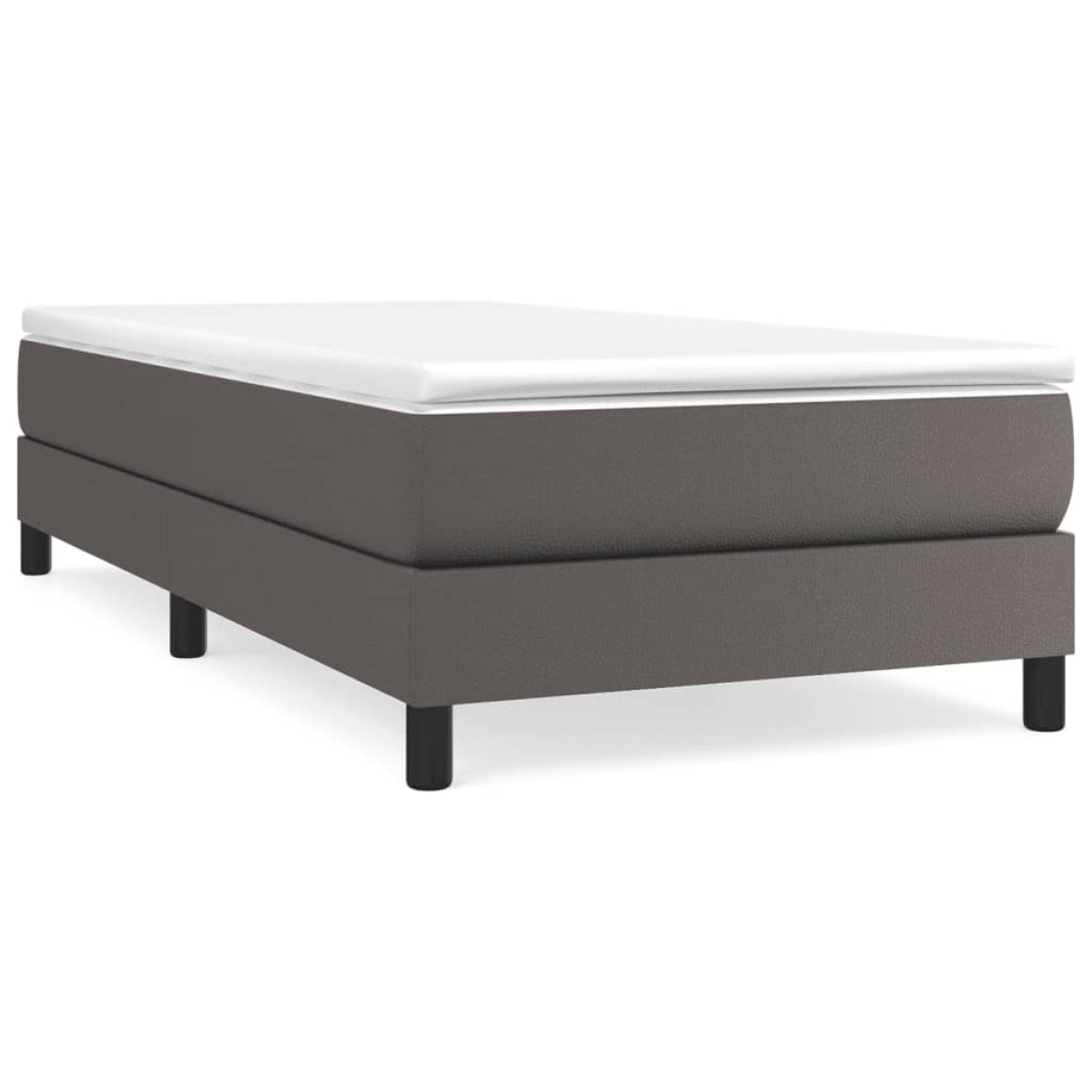 vidaXL Πλαίσιο Κρεβατιού Boxspring Γκρι 100x200 εκ. Συνθετικό Δέρμα