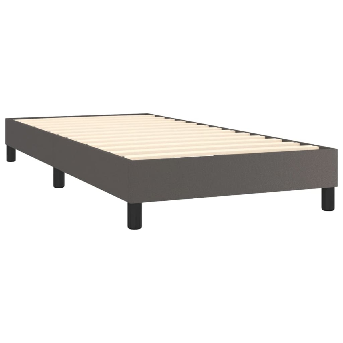 vidaXL Πλαίσιο Κρεβατιού Boxspring Γκρι 100x200 εκ. Συνθετικό Δέρμα