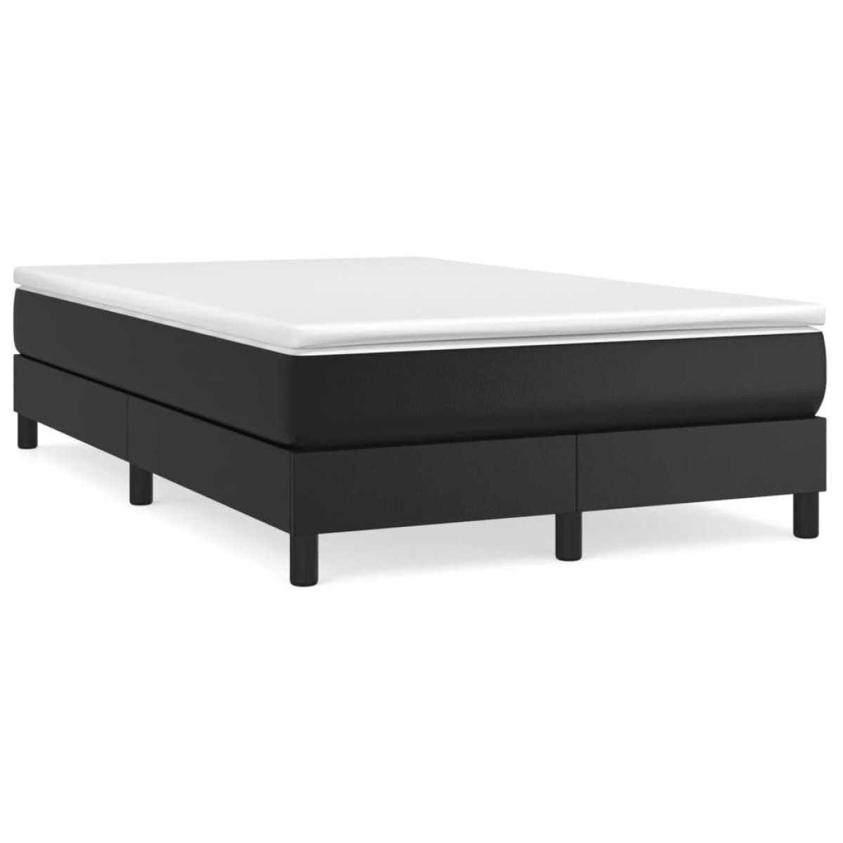 vidaXL Πλαίσιο Κρεβατιού Boxspring Μαύρο 120 x 200 εκ. Συνθετικό Δέρμα