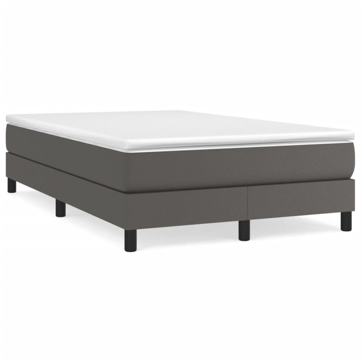 vidaXL Πλαίσιο Κρεβατιού Boxspring Γκρι 120x200 εκ. Συνθετικό Δέρμα