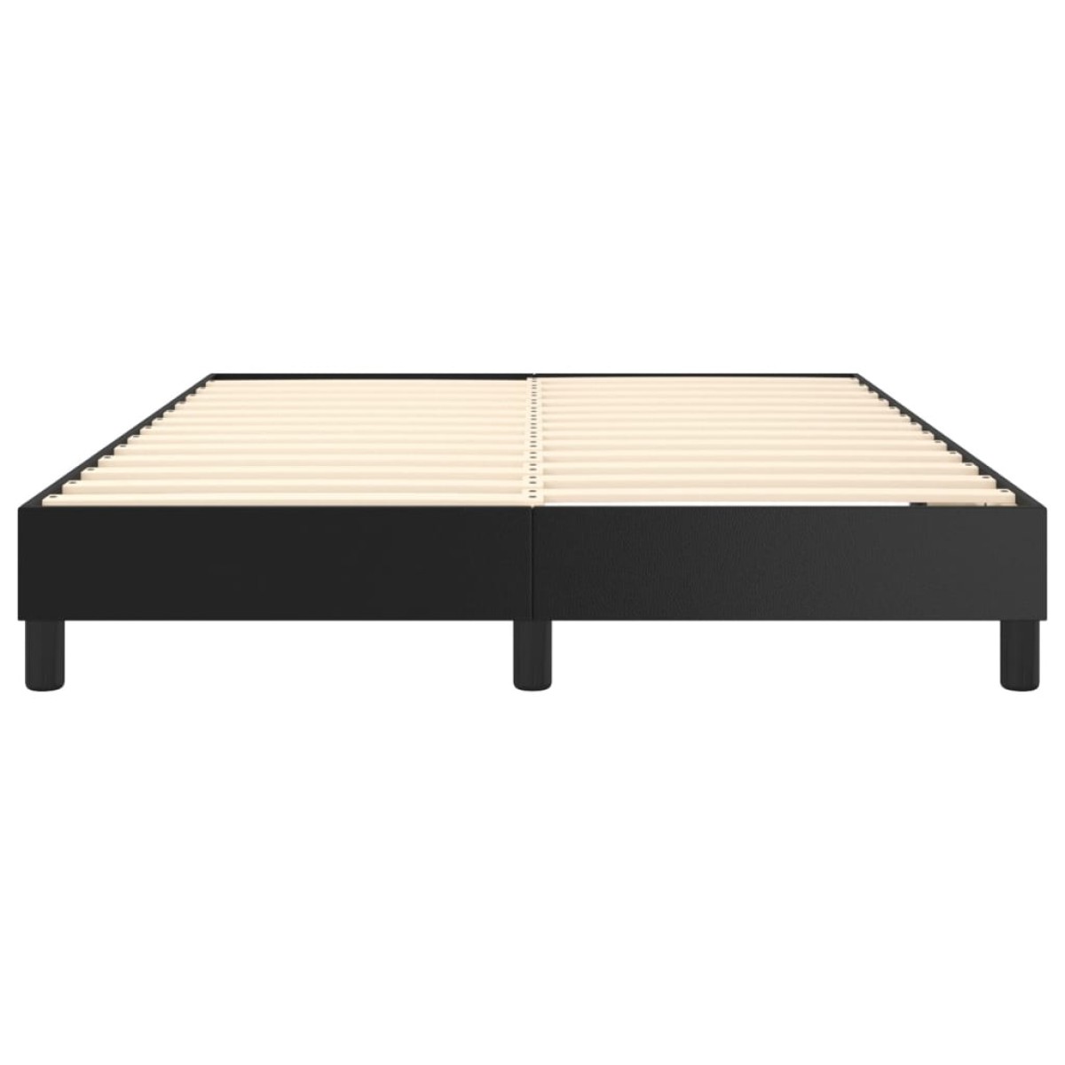 vidaXL Πλαίσιο Κρεβατιού Boxspring Μαύρο 140x190 εκ. Συνθετικό Δέρμα