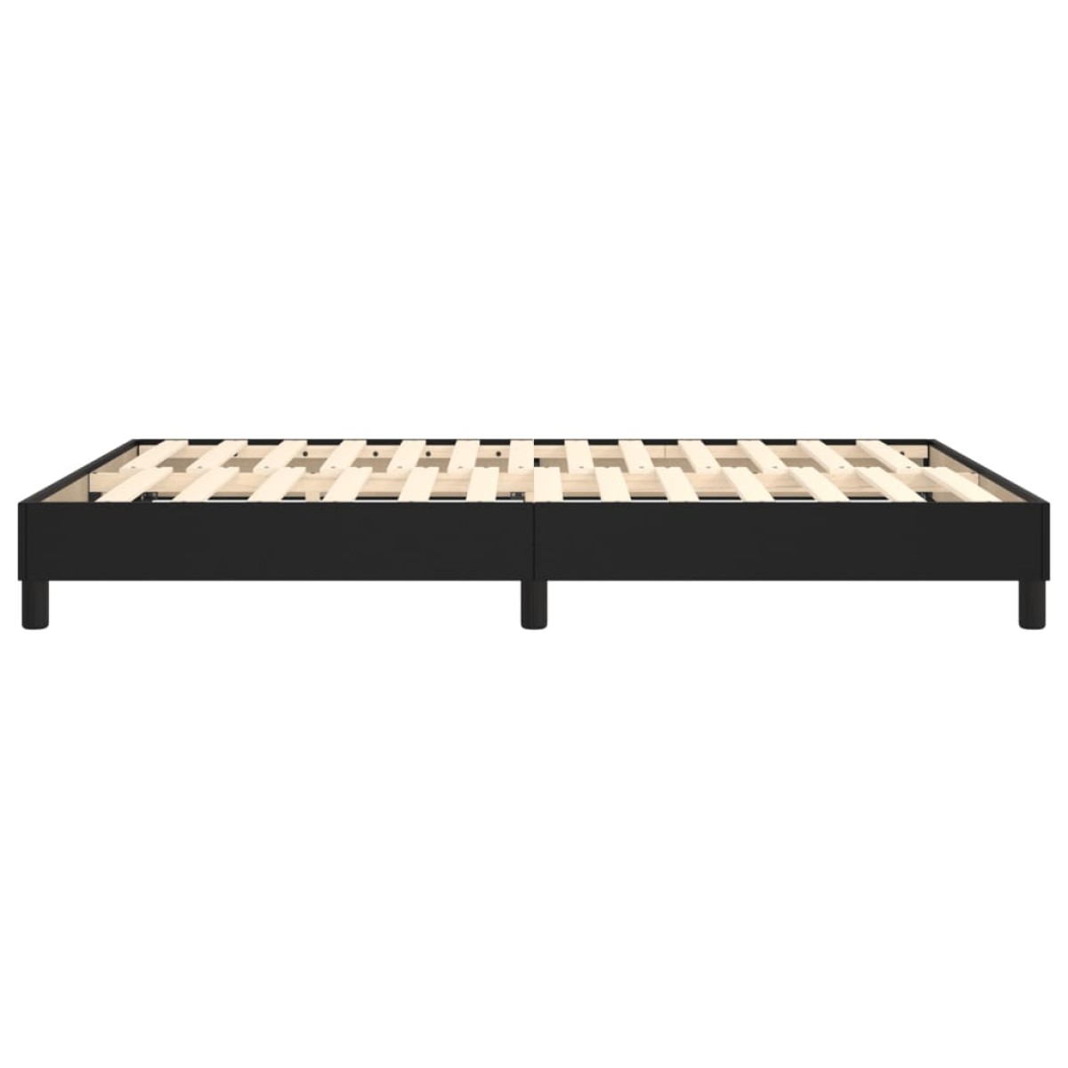 vidaXL Πλαίσιο Κρεβατιού Boxspring Μαύρο 140x190 εκ. Συνθετικό Δέρμα