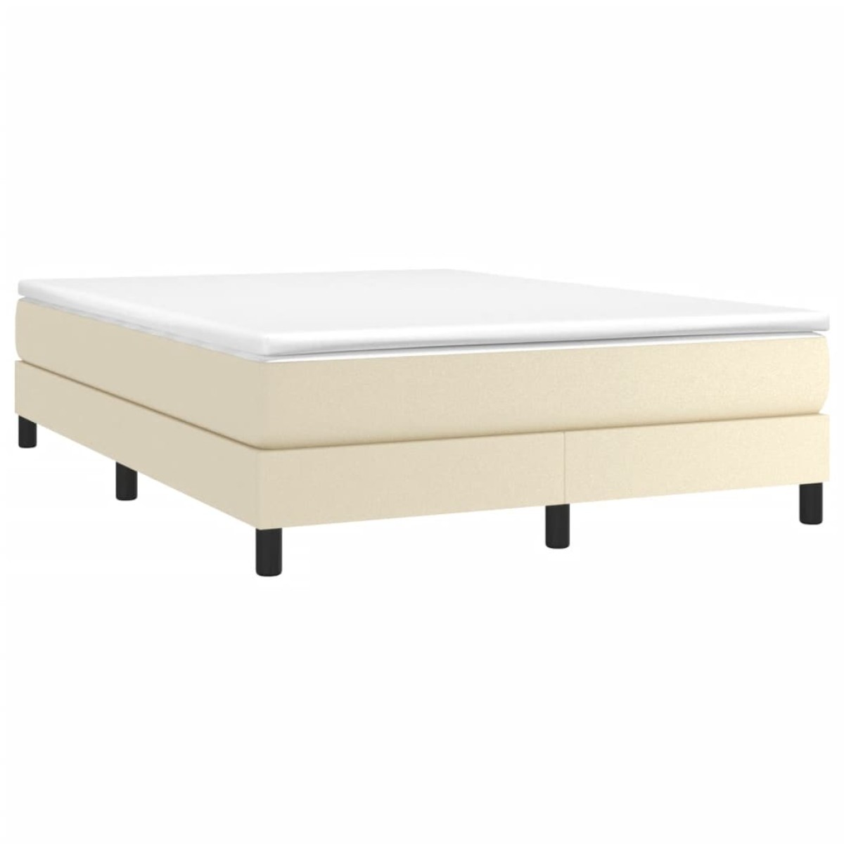 vidaXL Πλαίσιο Κρεβατιού Boxspring Κρεμ 140x190 εκ. Συνθετικό Δέρμα