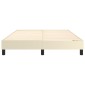 vidaXL Πλαίσιο Κρεβατιού Boxspring Κρεμ 140x190 εκ. Συνθετικό Δέρμα