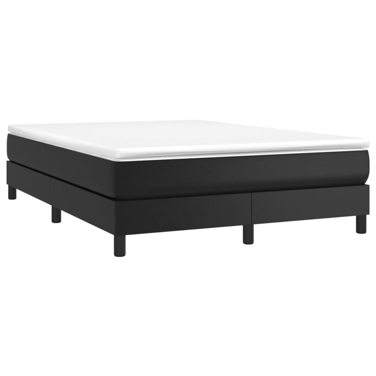 vidaXL Πλαίσιο Κρεβατιού Boxspring Μαύρο 140x200 εκ. Συνθετικό Δέρμα