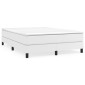 vidaXL Πλαίσιο Κρεβατιού Boxspring Λευκό 140x200 εκ. Συνθετικό Δέρμα
