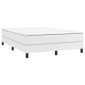 vidaXL Πλαίσιο Κρεβατιού Boxspring Λευκό 140x200 εκ. Συνθετικό Δέρμα