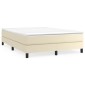 vidaXL Πλαίσιο Κρεβατιού Boxspring Κρεμ 140x200 εκ. Συνθετικό Δέρμα