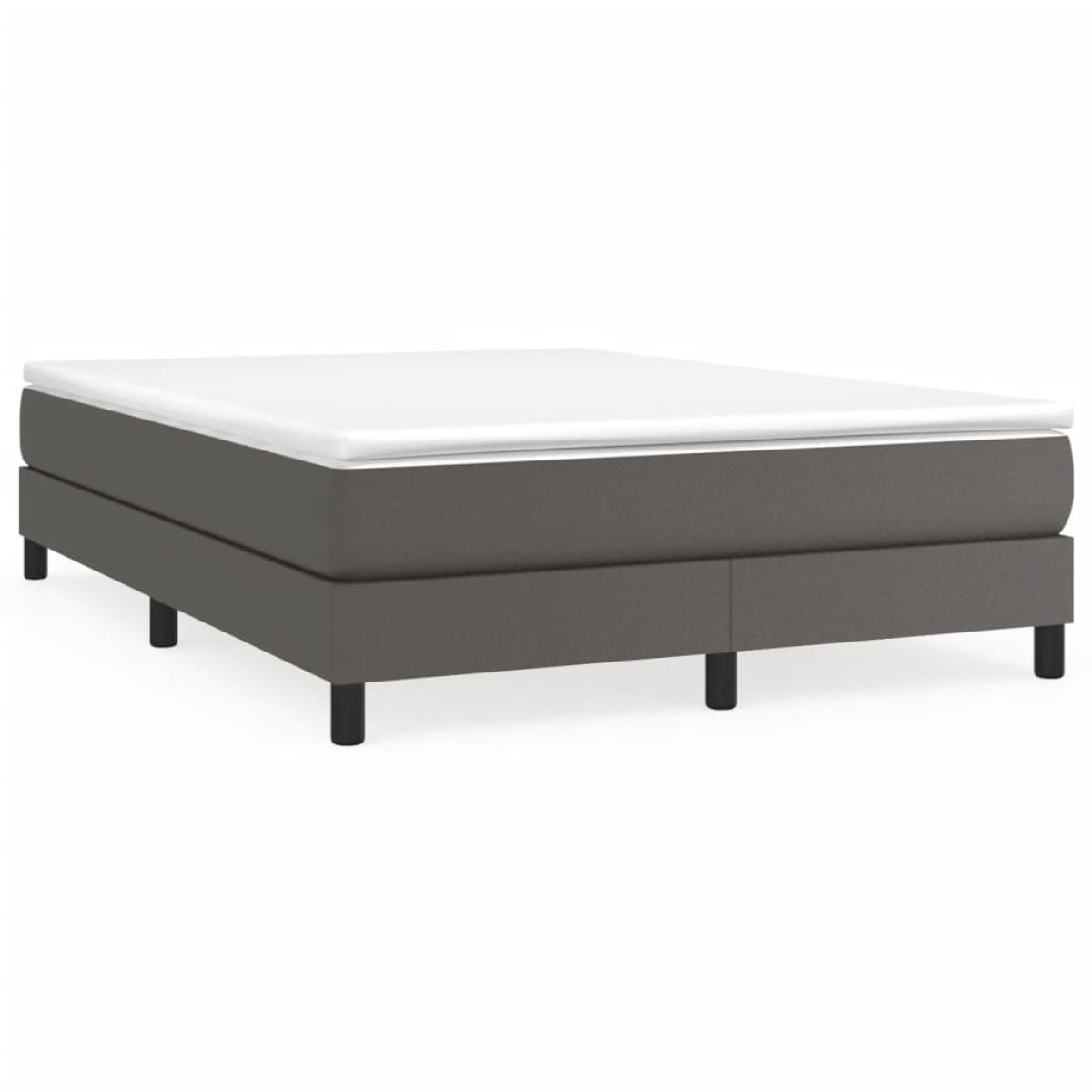 vidaXL Πλαίσιο Κρεβατιού Boxspring Γκρι 140x200 εκ. Συνθετικό Δέρμα