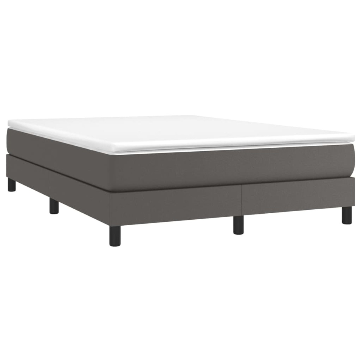 vidaXL Πλαίσιο Κρεβατιού Boxspring Γκρι 140x200 εκ. Συνθετικό Δέρμα